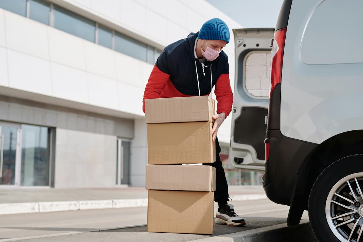 Warehouse worker with CEVA uniform
